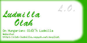 ludmilla olah business card